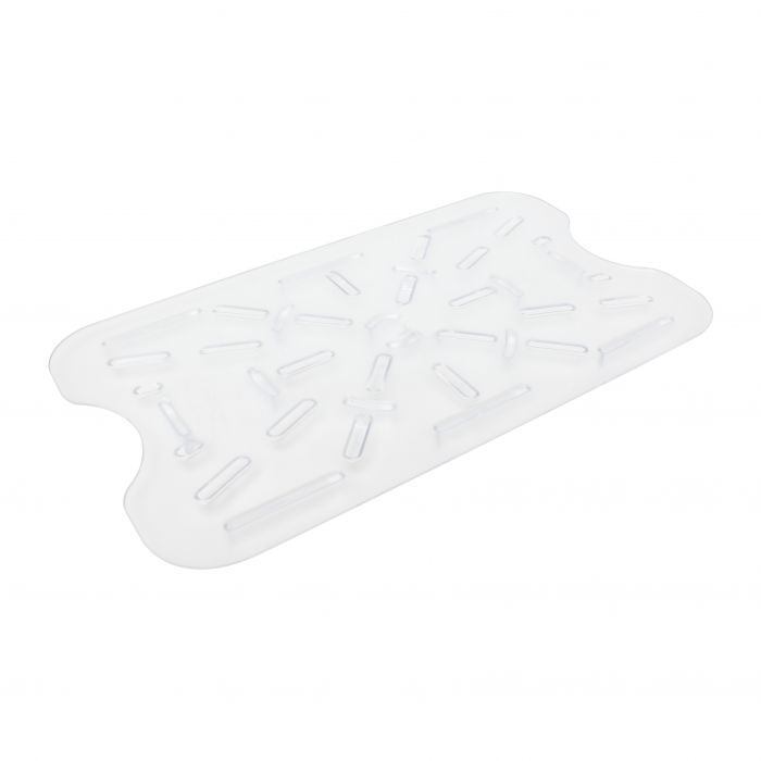 Thunder Group Drain Shelf Fits 12" x 18" Food Storage Box is an indispensable item for your food pans. The drain shelf is specifically manufactured to fit 12x18 inches food pans. This utensil features smooth surfaces that are easy to clean and reduces the risk of cross contamination. You will be very satisfied with your certified item since this drain shelf has superior quality that will last you for years.