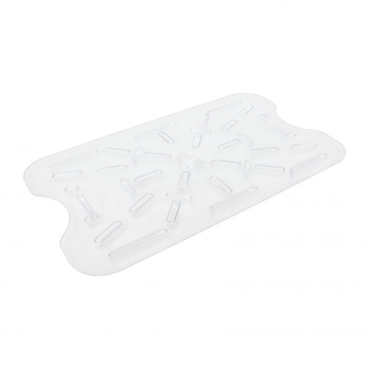 Thunder Group Drain Shelf Fits 12" x 18" Food Storage Box is an indispensable item for your food pans. The drain shelf is specifically manufactured to fit 12x18 inches food pans. This utensil features smooth surfaces that are easy to clean and reduces the risk of cross contamination. You will be very satisfied with your certified item since this drain shelf has superior quality that will last you for years.