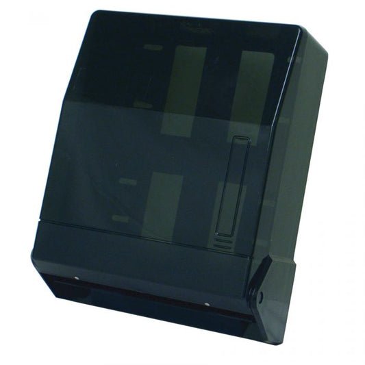 Thunder Group Multi-Fold Paper Towel Dispenser is allows your customers easy access to disposable hand towels. This dispenser features a clear full-swing replaceable cover to easily monitor the available paper towel inside. Thanks to its locking mechanism, the paper towels inside are kept dry and sanitary. Made from durable plastic, this multi-fold dispenser is easy to clean and will withstand heavy duty use.
