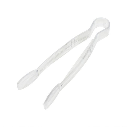 Thunder Group Flat Grip Tong is a versatile and durable tool designed for efficient food service operations. Made from sturdy polycarbonate, these tongs feature a flat grip design for a secure and comfortable hold, ensuring precise food handling in busy kitchens, buffets, and self-service stations. Their 12-inch size is ideal for serving everything from salads to pastries, while the neutral clear color offers a clean, professional look for any dining environment.