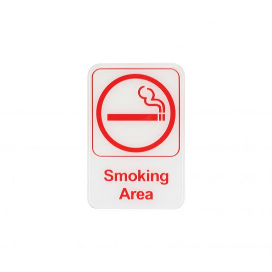 Thunder Group Information Sign with Symbol is used to to avoid confusion in your commercial establishment, this highly visible information sign is designed with a graphic image and bold red lettering set on a white background. Thanks to its self-adhesive back, this information sign can be quickly mounted on a wall or any surface. The sign features universal symbols and clear letters on anti-glare surfaces to give a professional, seamless look to any space.