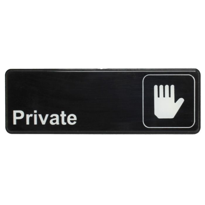 Thunder Group Information Sign with Symbol is designed to ensure a convenient navigation inside your establishment for your guests and staff. It features a durable plastic construction with rounded corners and self-adhesive back side that is effortless to mount and clean. Resistant to mechanical damage, humidity and temperature changes, it will securely remain in place for years. 