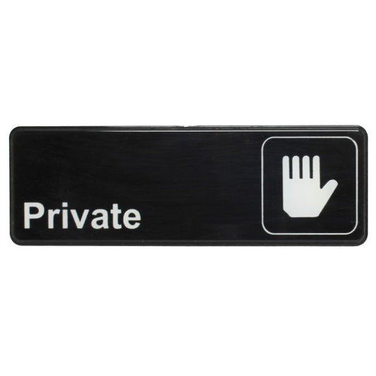 Thunder Group Information Sign with Symbol is designed to ensure a convenient navigation inside your establishment for your guests and staff. It features a durable plastic construction with rounded corners and self-adhesive back side that is effortless to mount and clean. Resistant to mechanical damage, humidity and temperature changes, it will securely remain in place for years. 