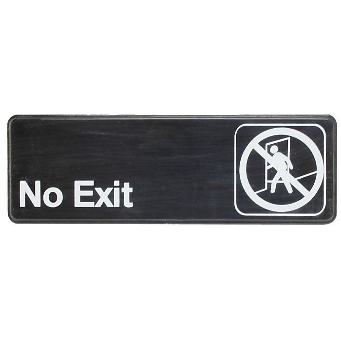 Thunder Group Information Sign with Symbol is an often under looked but very important part of any food service establishment. Whether you are indicating to guests how to exit the building, bathroom locations or designated smoking areas, signs help facilitate needs quickly and easily. The sign features universal symbols and clear letters on anti-glare surfaces to give a professional, seamless look to any space.