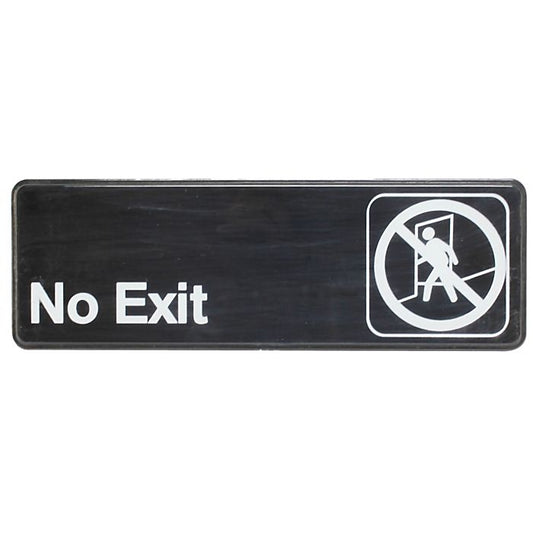 Thunder Group Information Sign with Symbol is an often under looked but very important part of any food service establishment. Whether you are indicating to guests how to exit the building, bathroom locations or designated smoking areas, signs help facilitate needs quickly and easily. The sign features universal symbols and clear letters on anti-glare surfaces to give a professional, seamless look to any space.