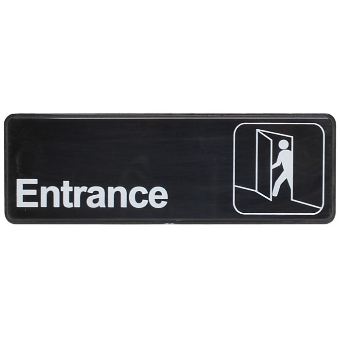 Thunder Group Information Sign with Symbol lets your customers know where an entrance is located in case of a fire or other emergency. A sign like this helps you maintain a safe and professional environment that your customers and workers will appreciate. The sign features universal symbols and clear letters on anti-glare surfaces to give a professional, seamless look to any space. 