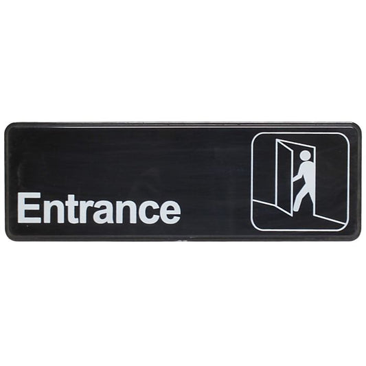Thunder Group Information Sign with Symbol lets your customers know where an entrance is located in case of a fire or other emergency. A sign like this helps you maintain a safe and professional environment that your customers and workers will appreciate. The sign features universal symbols and clear letters on anti-glare surfaces to give a professional, seamless look to any space. 