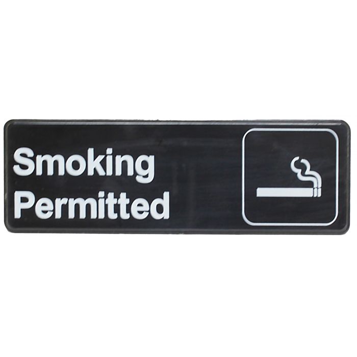 Thunder Group Information Sign with Symbol is designed with easy-to-read text containing the words, and a clear graphic symbol, this information sign is highly visible. Thanks to its self-adhesive back, this sign can be mounted on any surface. Mark your establishments smoking area.