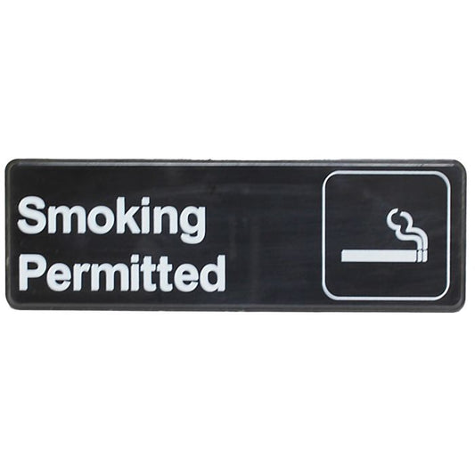 Thunder Group Information Sign with Symbol is designed with easy-to-read text containing the words, and a clear graphic symbol, this information sign is highly visible. Thanks to its self-adhesive back, this sign can be mounted on any surface. Mark your establishments smoking area.