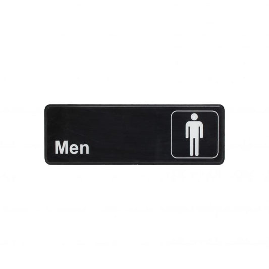 Thunder Group Information Sign with Symbol lets your customers know which bathroom is designated for men. A sign like this helps you maintain an organized and professional environment that your customers and workers will appreciate. The sign features universal symbols and clear letters on anti-glare surfaces to give a professional, seamless look to any space. The dimensions of this sign are 9x3-Inch so it can be placed in any area to suit your needs and not take away from the rest of the space and decor.