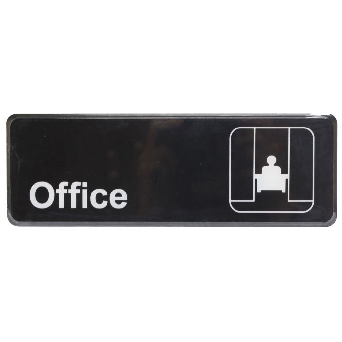 Information Sign with Symbol, Office 9"x3"x1/8"