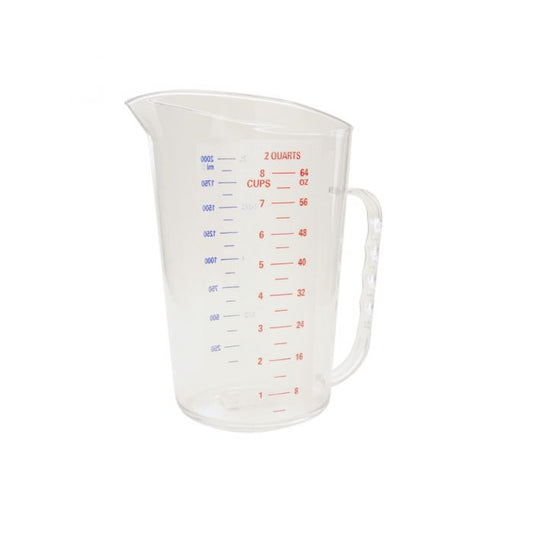 Thunder Group Measuring Cup with U.S. and Metric Measurements is an essential item for both home and commercial kitchens. Measuring water, milk, oil and other ingredients is extremely easy with this utensil! Due to its durable polycarbonate construction the cup has an amazing quality and will last you for many years. The graduation on the measuring cup allows you to easily see the measurements while allowing you also seeing the liquid inside the cup. 