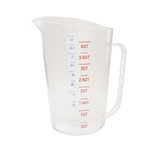 Thunder Group Measuring Cup with U.S. and Metric Measurements is an essential item for both home and commercial kitchens. Measuring water, milk, oil and other ingredients is extremely easy with this utensil! Due to its durable polycarbonate construction the cup has an amazing quality and will last you for many years. The graduation on the measuring cup allows you to easily see the measurements while allowing you also seeing the liquid inside the cup. 