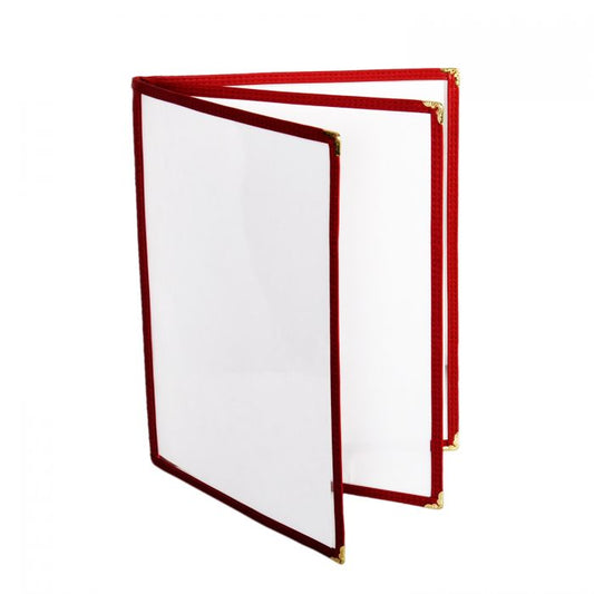 Thunder Group 3 Page Book Fold Menu Cover is a professional and durable menu presentation solution tailored for the food service and hospitality industry. With a 3-page book fold design, this menu cover allows for a comprehensive display of menu offerings, making it ideal for establishments with a broad selection of dishes and beverages. Made from flexible plastic laminate, it stands up to daily wear and tear while remaining easy to clean and maintain. 