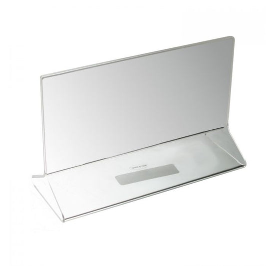 Thunder Group Table Card Holder is a durable and functional solution for displaying signage in a wide range of settings. Crafted from clear acrylic, this standard-style holder features a flat insert panel and flat base, ensuring visibility, stability, and ease of use. Its transparent construction allows for unobstructed viewing, making it perfect for presenting table numbers, name cards, or promotional materials in restaurants, cafes, banquet halls, or conference settings. 