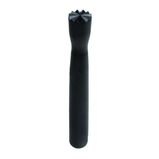 Thunder Group Bar Muddler with Triangular Head is a dependable and efficient tool tailored for professional bartenders and kitchen staff. Crafted from durable black polycarbonate, it features an 8-inch length and a textured netted head that offers optimal grip for crushing fruits, herbs, and spices. This design enhances the release of flavors, making it ideal for preparing cocktails and culinary infusions with precision and consistency. 
