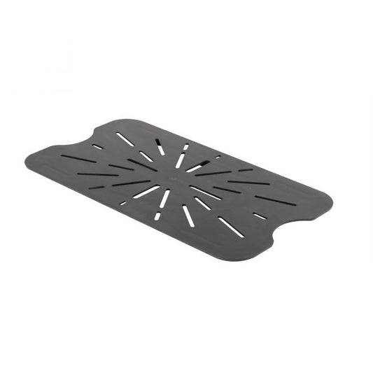 Thunder Group Drain Shelf for Full Size Pan is an essential accessory for enhancing kitchen efficiency and food safety. Designed to fit seamlessly into full-size food pans, this drain shelf helps keep contents elevated and out of liquid, preserving food quality. Made from clear, shatter-resistant polycarbonate, it withstands the demands of commercial use while allowing easy visibility of stored contents. 