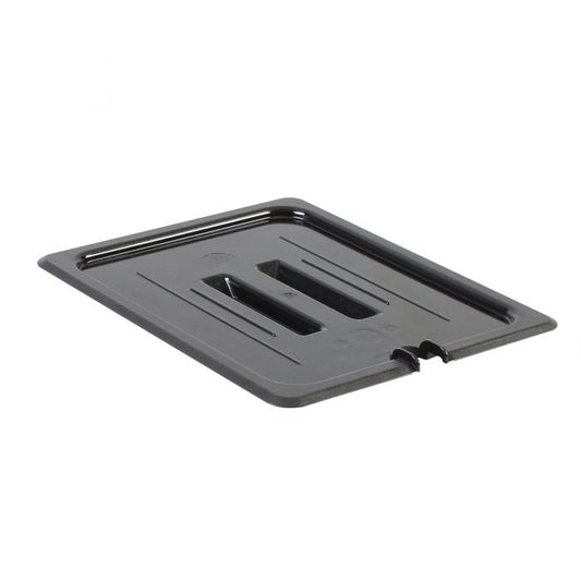 Thunder Group Slotted Cover For Half Size Food Pan is a dependable solution for commercial kitchens that prioritize durability and efficiency. Designed to fit half-size food pans, this solid cover is made from high-quality polycarbonate, offering excellent resistance to breakage and scratching. Its clear construction allows for easy visibility of contents without the need to remove the lid, helping streamline kitchen operations. A built-in handle ensures a secure grip for quick and convenient use. 