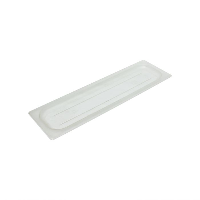 Solid Cover For Half Size Long Food Pan, Polycarbonate Clear