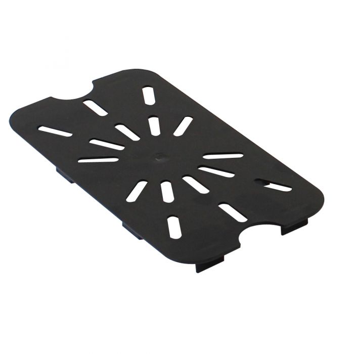 Thunder Group Drain Shelf for Quarter Size Pan is an essential accessory for enhancing kitchen efficiency and food safety. Designed to fit seamlessly into quarter-size food pans, this drain shelf helps keep contents elevated and out of liquid, preserving food quality. Made from clear, shatter-resistant polycarbonate, it withstands the demands of commercial use while allowing easy visibility of stored contents. 