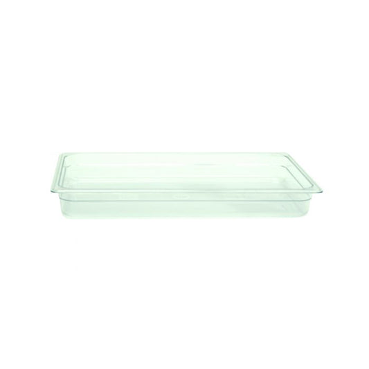 Thunder Group Full Size Food Pan is built for the rigorous demands of commercial food service. With a depth of 2 1/2 inches, this clear polycarbonate pan offers ample space for storing, prepping, and serving a wide variety of ingredients and dishes. Its durable, shatter and scratch resistant construction ensures reliable performance in busy kitchens, while the transparent design allows for quick content identification. 