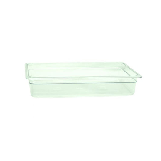 Thunder Group Full Size Food Pan is built for the rigorous demands of commercial food service. With a depth of 4 inches, this clear polycarbonate pan offers ample space for storing, prepping, and serving a wide variety of ingredients and dishes. Its durable, shatter and scratch resistant construction ensures reliable performance in busy kitchens, while the transparent design allows for quick content identification. 