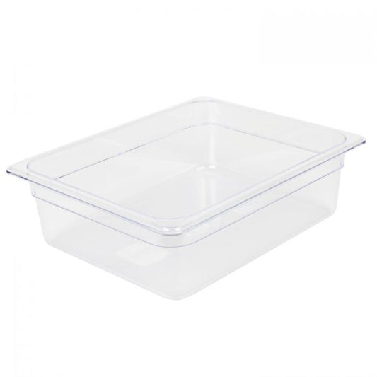 Thunder Group Half Size Food Pan is built for the rigorous demands of commercial food service. With a depth of 4 inches, this clear polycarbonate pan offers ample space for storing, prepping, and serving a wide variety of ingredients and dishes. Its durable, shatter and scratch resistant construction ensures reliable performance in busy kitchens, while the transparent design allows for quick content identification. 