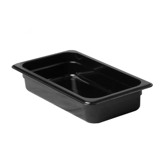 Thunder Group Third Size Food Pan is constructed from high-quality black polycarbonate for exceptional durability and visibility. Perfect for restaurants, buffets, salad bars, and catering operations, it handles temperatures from -40°F up to 210°F without warping. Its 2.5 inches deep design is ideal for storing sliced fruits, vegetables, toppings, and more. NSF certified for commercial use, this food pan is break-resistant, shatter-resistant, and dishwasher safe, making cleanup quick and easy.