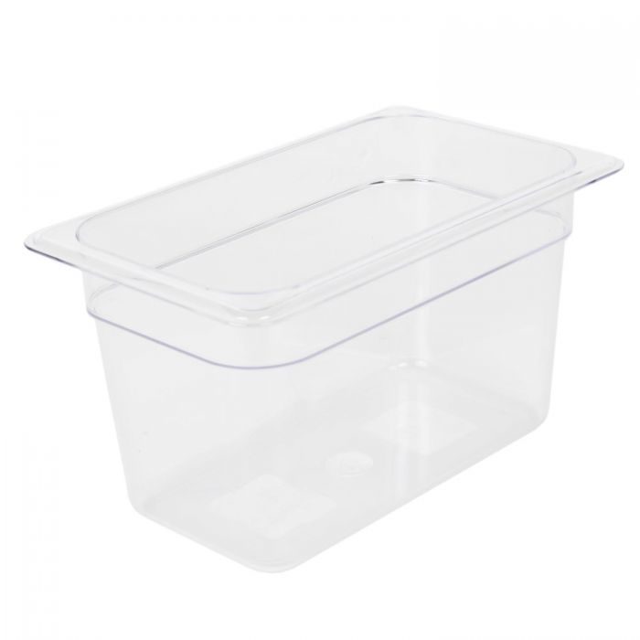 Thunder Group Quarter Size Food Pan is crafted from premium clear polycarbonate, offering excellent durability and long-lasting performance. Perfect for restaurant prep lines, buffets, and salad bars, this pan withstands temperatures from -40°F up to 210°F without warping. Its 6 inches deep design is ideal for storing veggies, toppings, and sauces. Dishwasher safe and NSF certified, it’s break-resistant, shatter-resistant, and easy to keep clean, making it a reliable choice for any commercial kitchen.