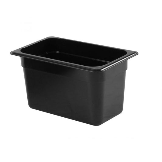 Thunder Group Quarter Size Food Pan is crafted from premium black polycarbonate, providing a sleek professional look and reliable durability. Perfect for restaurant prep lines, buffets, and salad bars, this pan withstands temperatures from -40°F up to 210°F without warping. Its 6 inches deep design is ideal for storing veggies, toppings, and sauces. Dishwasher safe and NSF certified, it’s break-resistant, shatter-resistant, and easy to keep clean, making it a reliable choice for any commercial kitchen.