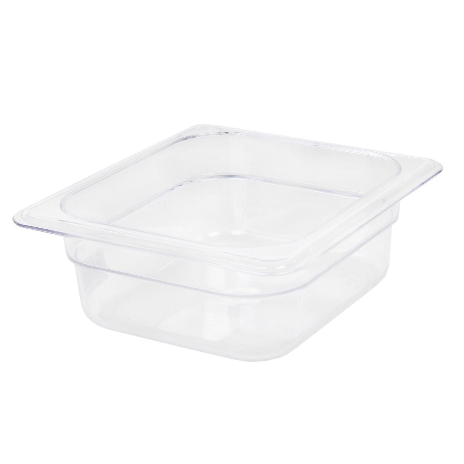 Thunder Group Sixth Size Food Pan is crafted from premium clear polycarbonate, offering excellent durability and long-lasting performance. Perfect for restaurant prep lines, buffets, and salad bars, this pan withstands temperatures from -40°F up to 210°F without warping. Its 2 1/2 inches deep design is ideal for storing veggies, toppings, and sauces. Dishwasher safe and NSF certified, it’s break-resistant, shatter-resistant, and easy to keep clean, making it a reliable choice for any commercial kitchen.