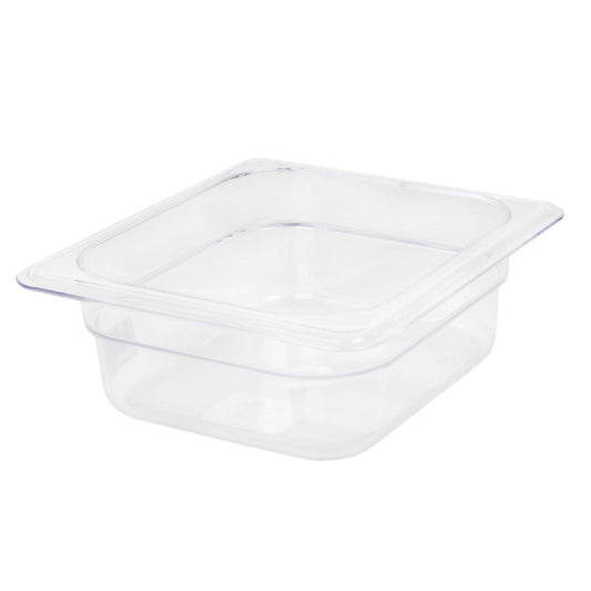 Thunder Group Sixth Size Food Pan is crafted from premium clear polycarbonate, offering excellent durability and long-lasting performance. Perfect for restaurant prep lines, buffets, and salad bars, this pan withstands temperatures from -40°F up to 210°F without warping. Its 2 1/2 inches deep design is ideal for storing veggies, toppings, and sauces. Dishwasher safe and NSF certified, it’s break-resistant, shatter-resistant, and easy to keep clean, making it a reliable choice for any commercial kitchen.