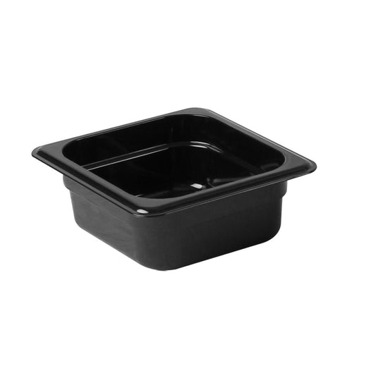 Thunder Group Sixth Size Food Pan is constructed from sturdy black polycarbonate, adding a sleek look to your buffet line or prep station. Perfect for restaurant prep lines, buffets, and salad bars, this pan withstands temperatures from -40°F up to 210°F without warping. Its 2 1/2 inches deep design is ideal for storing veggies, toppings, and sauces. Dishwasher safe and NSF certified, it’s break-resistant, shatter-resistant, and easy to keep clean, making it a reliable choice for any commercial kitchen.