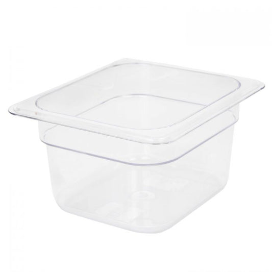 Thunder Group Sixth Size Food Pan is crafted from premium clear polycarbonate, offering excellent durability and long-lasting performance. Perfect for restaurant prep lines, buffets, and salad bars, this pan withstands temperatures from -40°F up to 210°F without warping. Its 4 inches deep design is ideal for storing veggies, toppings, and sauces. Dishwasher safe and NSF certified, it’s break-resistant, shatter-resistant, and easy to keep clean, making it a reliable choice for any commercial kitchen.