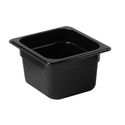 Thunder Group Sixth Size Food Pan is constructed from sturdy black polycarbonate, adding a sleek look to your buffet line or prep station. Perfect for restaurant prep lines, buffets, and salad bars, this pan withstands temperatures from -40°F up to 210°F without warping. Its 4 inches deep design is ideal for storing veggies, toppings, and sauces. Dishwasher safe and NSF certified, it’s break-resistant, shatter-resistant, and easy to keep clean, making it a reliable choice for any commercial kitchen.