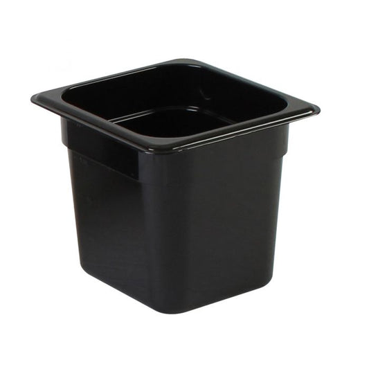 Thunder Group Sixth Size Food Pan is constructed from sturdy black polycarbonate, adding a sleek look to your buffet line or prep station. Perfect for restaurant prep lines, buffets, and salad bars, this pan withstands temperatures from -40°F up to 210°F without warping. Its 6 inches deep design is ideal for storing veggies, toppings, and sauces. Dishwasher safe and NSF certified, it’s break-resistant, shatter-resistant, and easy to keep clean, making it a reliable choice for any commercial kitchen.