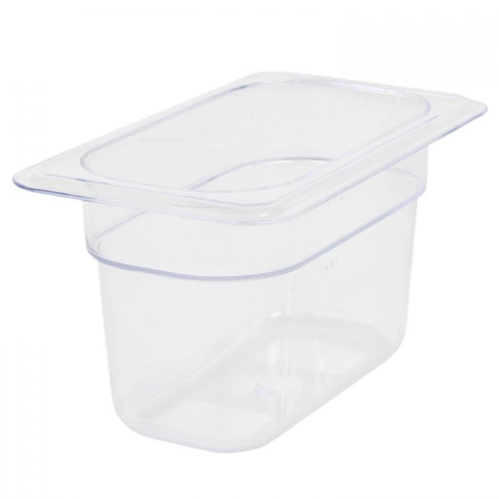 Thunder Group Ninth Size Food Pan is crafted from premium clear polycarbonate, offering excellent durability and long-lasting performance. Perfect for restaurant prep lines, buffets, and salad bars, this pan withstands temperatures from -40°F up to 210°F without warping. Its 4 inches deep design is ideal for storing veggies, toppings, and sauces. Dishwasher safe and NSF certified, it’s break-resistant, shatter-resistant, and easy to keep clean, making it a reliable choice for any commercial kitchen.