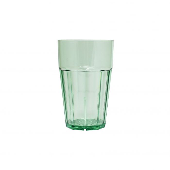 Thunder Group Diamond Rock 12/Pcs adds a vibrant style and unbeatable durability to any setting with this green diamond tumbler made from premium polycarbonate. Holding 10 oz, it measures 3 inches in diameter and 4.75 inches in height, offering a sleek vertical profile with a beautiful diamond texture. Perfect for water, juice, iced tea, or cocktails, this tumbler is break-resistant, shatter-resistant, and dishwasher safe, making it ideal for restaurants, outdoor patios, poolside bars, and family gatherings