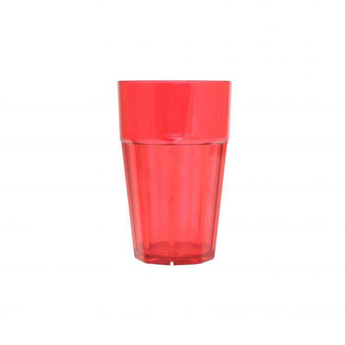 Thunder Group Diamond Rock 12/Pcs adds a vibrant style and unbeatable durability to any setting with this red diamond tumbler made from premium polycarbonate. Holding 12 oz, it measures 3.125 inches in diameter and 5.125 inches in height, offering a sleek vertical profile with a beautiful diamond texture. 