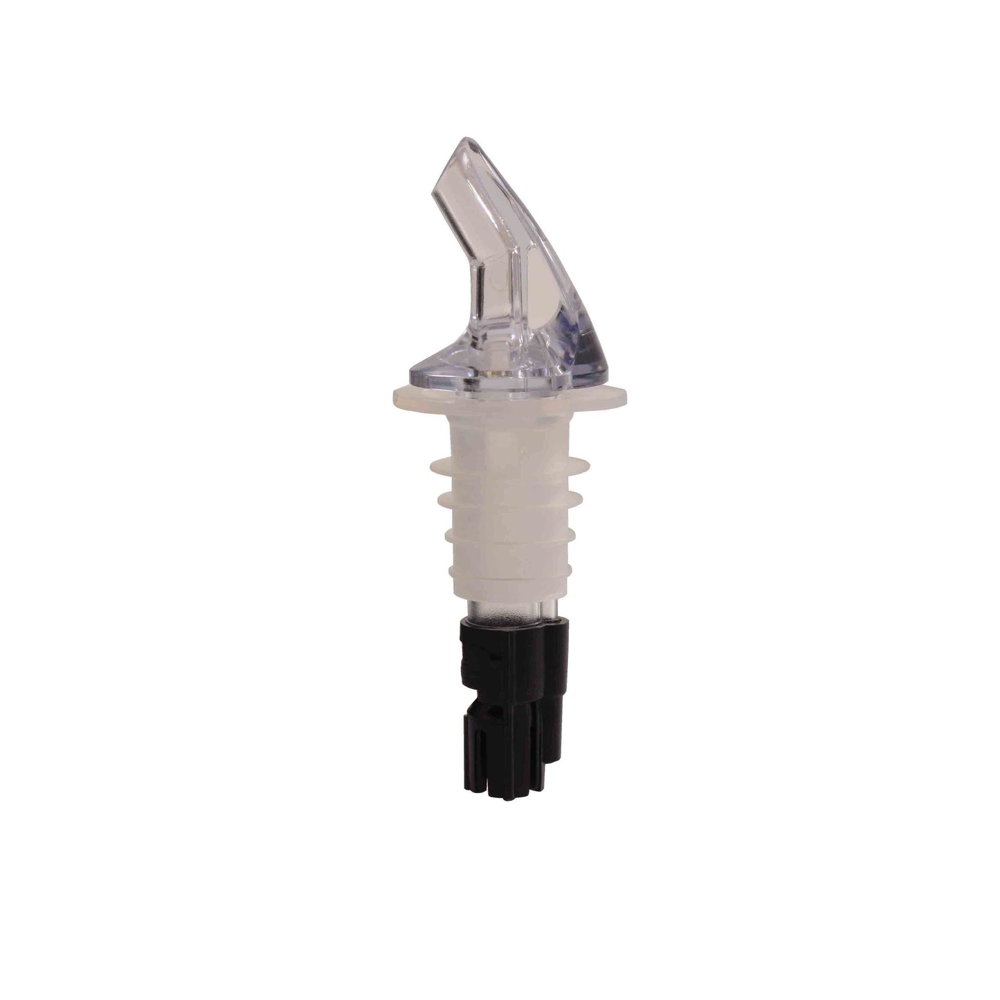 Thunder Group Measured Liquor Pourer 12/Pcs features a color-coded black tail and a clean collarless design, crafted from durable acrylonitrile for consistent precise pours. Designed to fit standard 750 ml liquor bottles, it dispenses an exact 0.63 oz (5/8 oz) shot every time, perfect for controlling portions in busy bars, restaurants, or home setups. The color-coded tail allows staff to easily identify different pour sizes, streamlining workflow and reducing waste. 