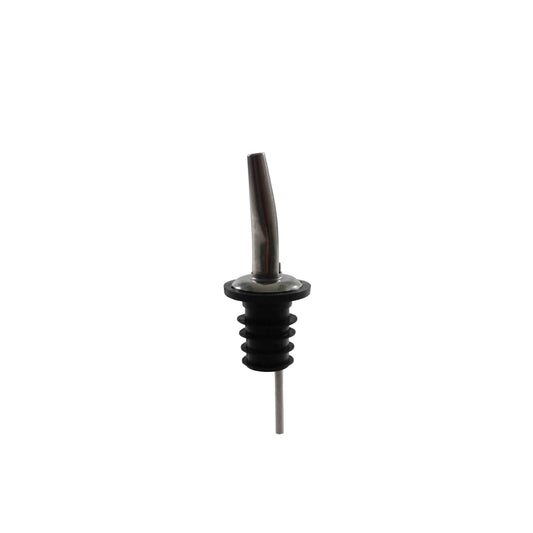 Thunder Group Tapered Liquor Pourer 12/Pcs features a medium flow stainless steel spout with a secure black rubber fin base, designed to fit standard 750 ml liquor bottles. Its precision tapered design ensures a smooth controlled pour, reducing spills and over-pouring, perfect for busy bars, restaurants, or home entertaining. The color-coded base helps staff quickly identify different types of spirits for efficient service. 
