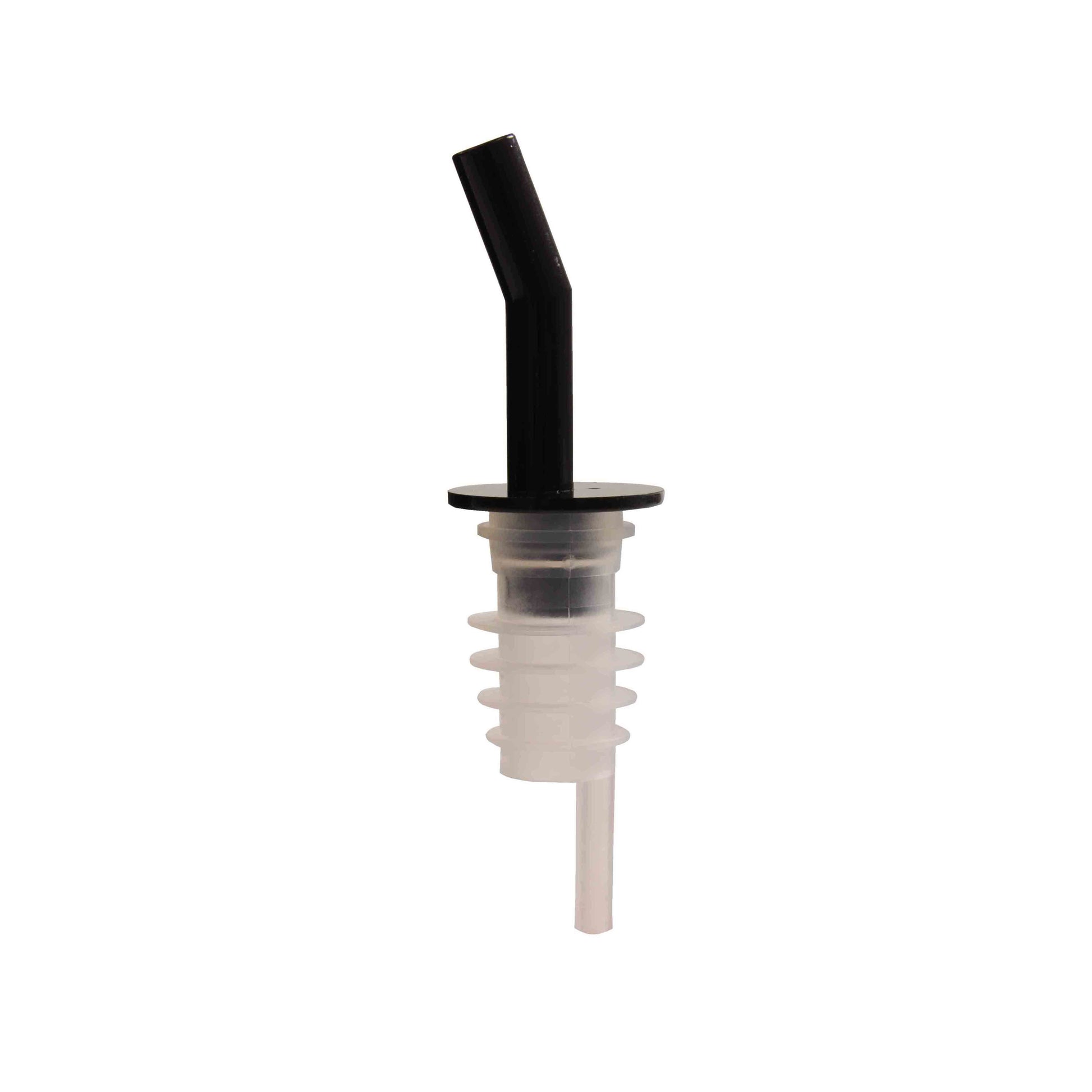 Thunder Group Flow Liquor Pourer 12/Pcs is crafted without a collar for a streamlined fit and function. Built from durable acrylonitrile, this pourer fits standard 750 ml liquor bottles and is color coded for easy identification. It promotes accurate pours while minimizing spills, perfect for busy bars or home bartending.