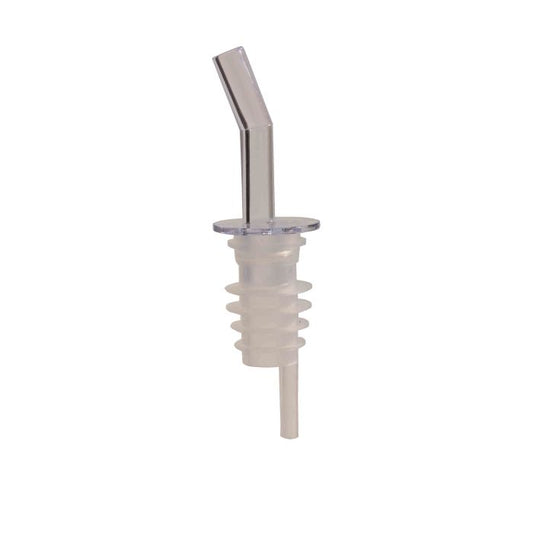 Thunder Group Flow Liquor Pourer 12/Pcs is crafted without a collar for a streamlined fit and function. Built from durable acrylonitrile, this pourer fits standard 750 ml liquor bottles and is color coded for easy identification. It promotes accurate pours while minimizing spills, perfect for busy bars or home bartending.