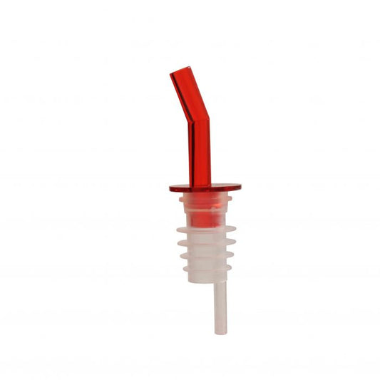 Thunder Group Flow Liquor Pourer 12/Pcs is crafted without a collar for a streamlined fit and function. Built from durable acrylonitrile, this pourer fits standard 750 ml liquor bottles and is color coded for easy identification. It promotes accurate pours while minimizing spills, perfect for busy bars or home bartending.