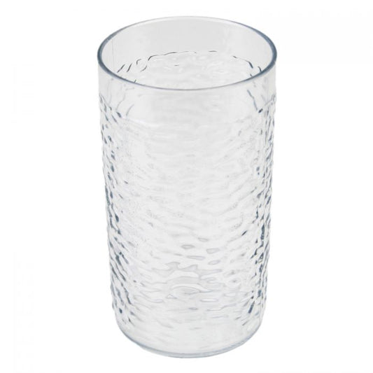 Thunder Group Pebble Tumbler 12/Pcs features a textured surface for enhanced grip and visual appeal. Made from durable acrylonitrile styrene it holds up to 16 ounces and is ideal for water soda juice and iced beverages. Break resistant and dishwasher safe it’s perfect for busy restaurants bars cafes and catering services.