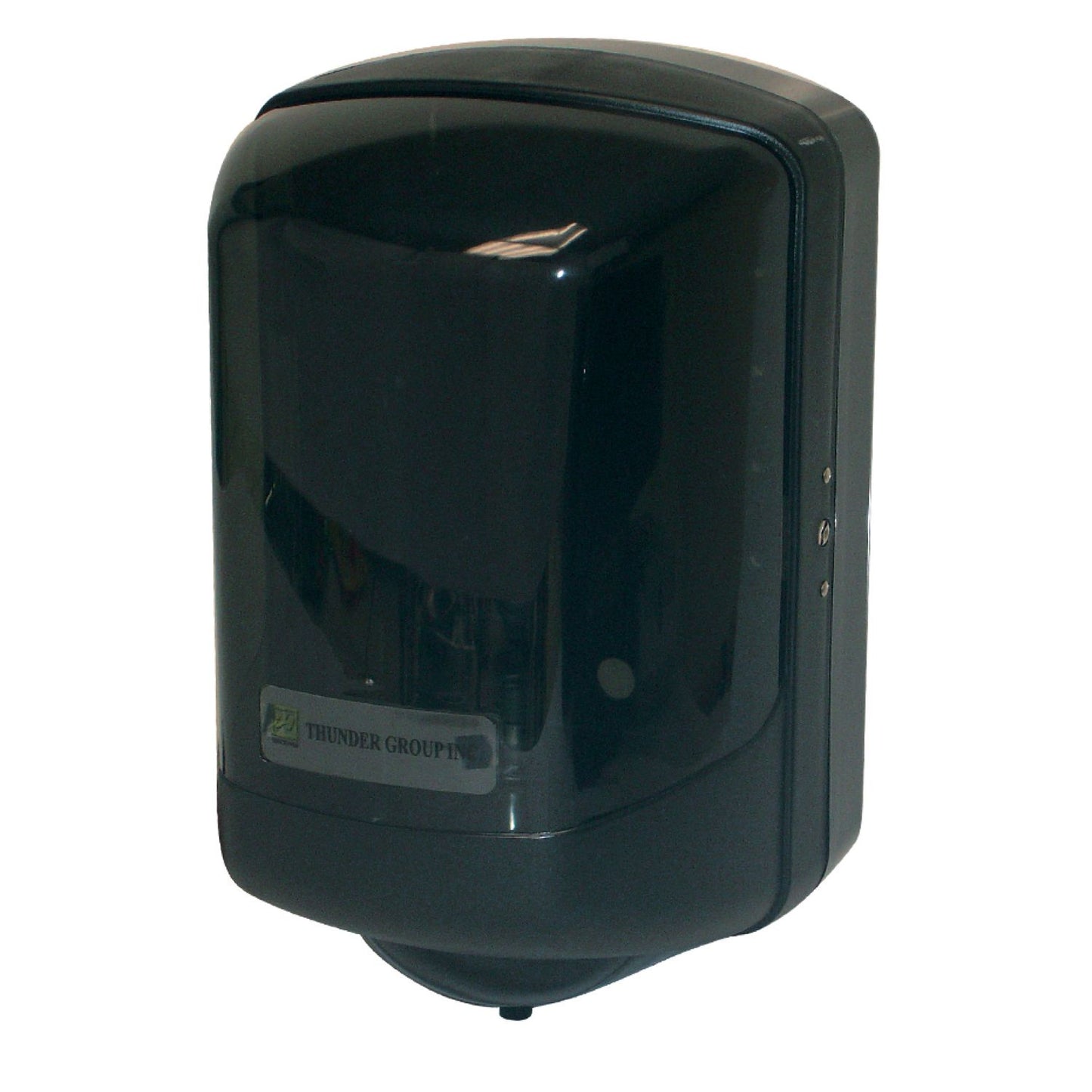 Thunder Group Center Pull Tower Dispenser features a sleek black finish and a durable construction designed for high-traffic commercial restrooms. Made with a tough ABS plastic base and a biodegradable general-purpose polystyrene cover, it offers reliable dispensing while supporting environmental sustainability. Its center-pull design ensures hygienic, one-at-a-time dispensing, reducing waste and cross-contamination. Ideal for restaurants, schools, hospitals, and office buildings.