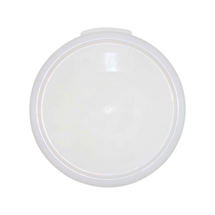 Thunder Group Round Cover is built to securely fit 6 quart (PLRFT306PP) and 8 quart (PLRFT308PP) round food containers, ensuring a tight seal for food preservation. Crafted from durable, transparent polypropylene, this lid is NSF certified, dishwasher safe, and can withstand temperatures from -40°F to 210°F. It is break-resistant and shatter-resistant, making it ideal for demanding foodservice environments. Not microwave or oven safe.