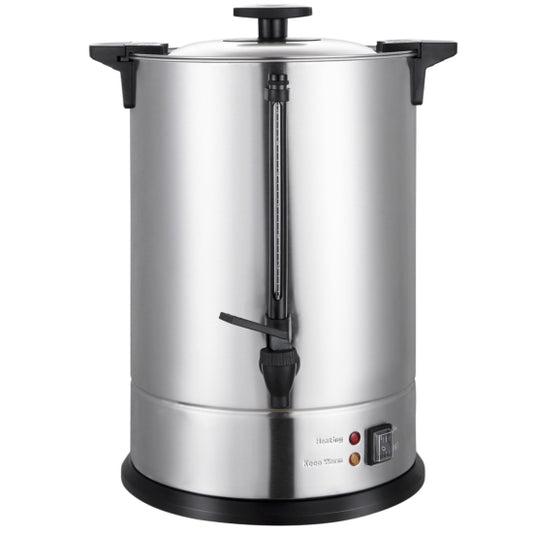 Prepline WB-15 Water Boiler with a 4-gallon capacity (103 cups) and 1500W heating element. Designed for commercial use, it provides efficient hot water dispensing for beverages and food preparation. Powered by 120V for consistent and reliable performance.