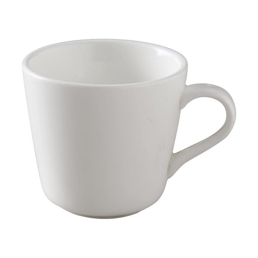 Yanco Tall Cup PS-1 is a versatile and stylish choice for any coffee shop, hotel, or diner. With a 7-ounce capacity, it is ideal for serving coffee, tea, hot chocolate, and other beverages. Crafted from durable porcelain, this cup withstands daily use while maintaining its sleek white finish. Its rounded handle ensures a comfortable grip, while the dishwasher- and microwave-safe design adds convenience to any busy establishment.