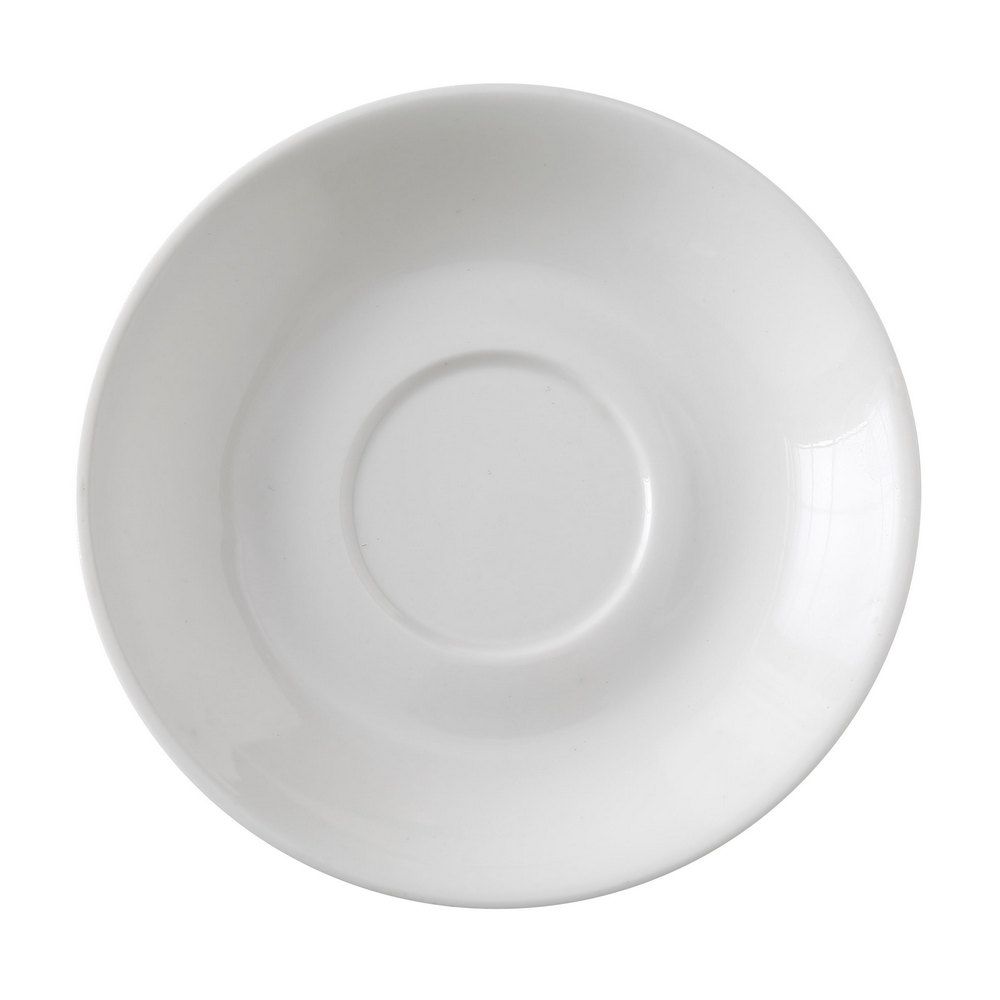 Yanco Saucer PS-2 is designed to complement the PS-1 tall cup, creating a refined and convenient tea or coffee serving experience. With a 5.625-inch diameter, this saucer provides ample space for stability while enhancing presentation. Made from durable porcelain, it is resistant to scratches and chips, ensuring long-lasting use in busy establishments. 